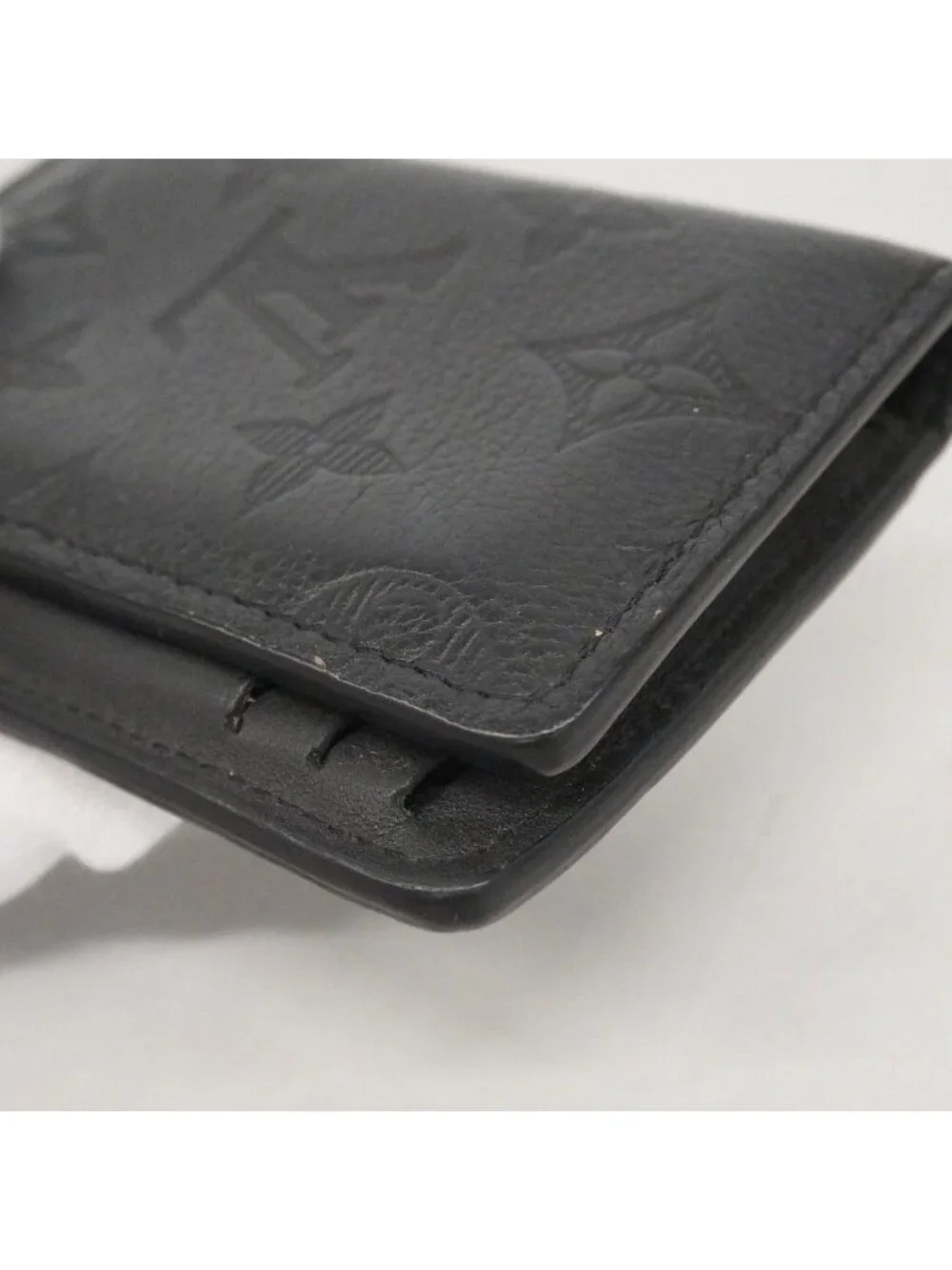 Louis Vuitton Card Case Monogram Shadow Organizer de Poche Black